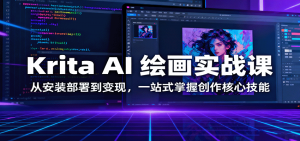 Krita AI 绘画实战课:从安装部署到变现,一站式掌握创作核心技能-琴书聊项目