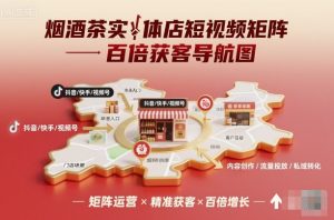 烟酒茶实体店短视频矩阵百倍获客导航图-琴书聊项目