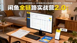 闲鱼全链路实战营2.0：9月新规过后从选品到标准化运营，7天快速出单-琴书聊项目