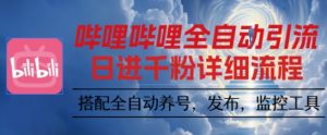 哔哩哔哩全自动引流，一个视频裂变100个矩阵玩法，搭配全自动养号，发布，监控工具【揭秘】-琴书聊项目