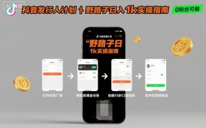 抖音发行人计划全新野路子玩法，随时随地，只要有手机，就能操作，日入1k+【揭秘】-琴书聊项目