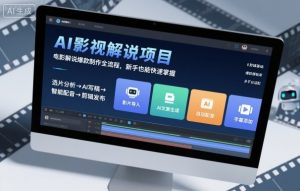 AI影视解说项目，电影解说爆款制作全流程，新手也能快速掌握-琴书聊项目