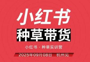 小红书种草带货实训营9月8日杭州线下课，全程录音+字幕，全网唯一小红书实战营-琴书聊项目