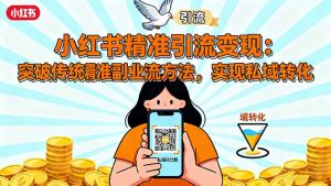 小红书精准引流变现：突破传统副业思维，掌握精准引流方法，实现私域转化-琴书聊项目