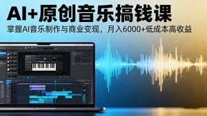 AI+原创音乐搞钱课：掌握AI音乐制作与商业变现，月入6000+低成本高收益-琴书聊项目
