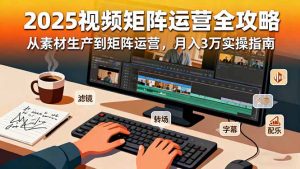 2025短视频矩阵运营全攻略：从素材生产到矩阵运营，月入3万实操指南-琴书聊项目