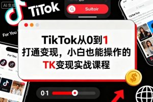TikTok从0到1打通变现，小白也能操作的TK变现实战课程-琴书聊项目