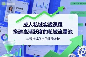 成人私域实战课程，搭建高活跃度的私域流量池，实现持续稳定的业绩增长-琴书聊项目