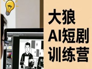 大狼AI短剧训练营-短剧课程(更新中)-琴书聊项目