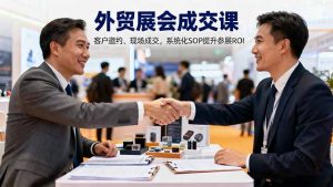 外贸展会成交课,含目标制定、客户邀约、现场成交,系统化SOP提升参展ROI-琴书聊项目