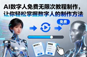 AI数字人免费无限次教程制作，让你轻松掌握数字人的制作方法-琴书聊项目