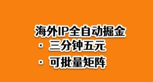 海外ip全自动掘金，2025必做蓝海项目，3分钟落地，矩阵直接开干【揭秘】-琴书聊项目