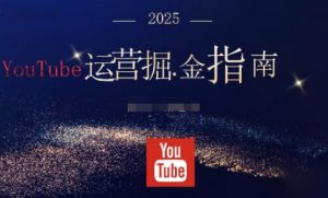 2025油管YouTuBe运营掘金指南，全方位帮你从零搭建油管运营体系-琴书聊项目