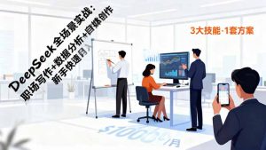 DeepSeek全场景实战：职场写作+数据分析+自媒体创作，新手快速月入过万-琴书聊项目