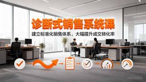 诊断式销售系统课，建立标准化销售体系，大幅提升成交转化率-琴书聊项目
