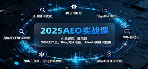 2025AEO实战课：AI关键词，提示词，N8N工作流，Bing站点地图，Ahrefs关键词挖掘-琴书聊项目