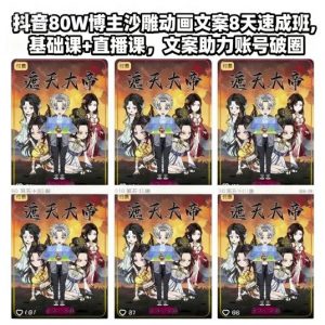 抖音80W博主沙雕动画文案8天速成班，基础课+直播课，文案助力账号破圈-琴书聊项目