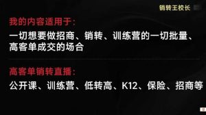 销转王校长合集，销转课，把公开课做成印钞机，送王校长印钞机课-琴书聊项目