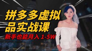 2025 拼多多虚拟品系统实战课，轻资产项目，可矩阵开工作室，新手也能…-琴书聊项目