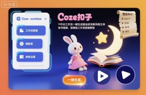 Coze扣子工作流一键生成童话皮克斯风格立体书视频，保姆级工作流搭建教程-琴书聊项目