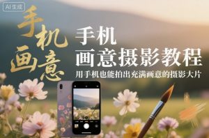 手机画意摄影教程，用手机也能拍出充满画意的摄影大片-琴书聊项目
