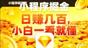 微信小程序掘金项目，日入几张，项目简单，小白一看就懂，5分钟就能学会上手操作【揭秘】-琴书聊项目