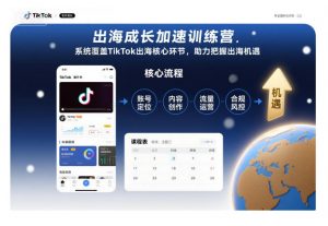 出海成长加速训练营，系统覆盖TikTok出海核心环节，助力把握出海机遇(更新)-琴书聊项目