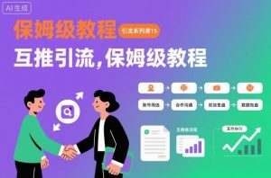 引流系列课15：互推引流，保姆级教程【文档】-琴书聊项目