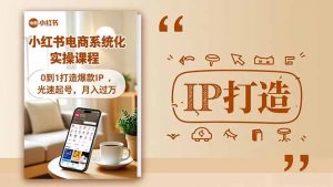 小红书流量变现系统化实操课程，0到1打造爆款IP，光速起号，月入过万-琴书聊项目