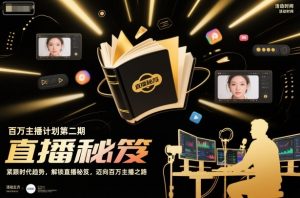 百万主播计划第二期，紧跟时代趋势，解锁直播秘笈，近向百万主播之路-琴书聊项目