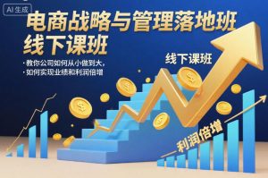 电商战略与管理落地班线下课，教你公司如何从小做到大，如何实现业绩和利润倍增【录音】-琴书聊项目