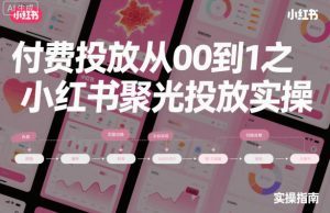付费投放从0到1之小红书聚光投放实操-琴书聊项目