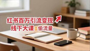 小红书百万引流变现-11月线下大课：分享从0到百万引流路径，手把手教偷流量、拿结果-琴书聊项目