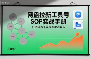网盘拉新工具号SOP实战手册,打造没有天花板的被动收入-琴书聊项目