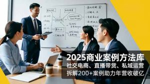 2025商业案例方法库，社交电商、直播带货、私域运营，拆解200+案例助力年营收破亿-琴书聊项目