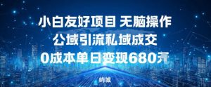 小白友好项目,无脑操作,公域引流私域成交,0成本单日变现680米-琴书聊项目