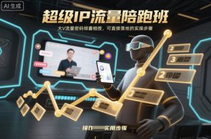 超级IP流量陪跑班，大V流量密码倾囊相授，可直接落地的实操步骤-琴书聊项目