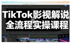TikTok影视解说全流程实操,手把手教你打造TK爆款解说视频-琴书聊项目