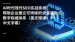 AI时代现代SEO实战系统:帮助企业建立可持续的流量获取与数字权威体系(英文授课+中文字幕-琴书聊项目