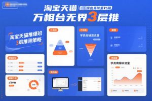 淘宝天猫推爆班原创高阶第75期，万相台无界3层推-琴书聊项目