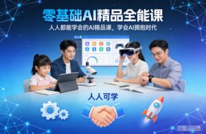 零基础AI精品全能课，人人都能学会的AI精品课，学会AI拥抱时代-琴书聊项目