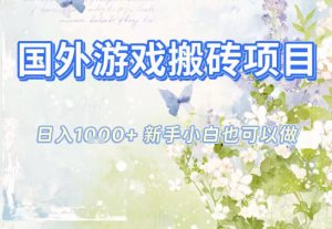 国外游戏全自动搬砖项目，日入10张，新手小白也可做，项目红利期，先搞先吃肉【揭秘】-琴书聊项目