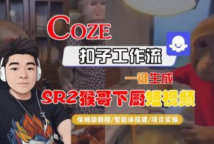 Coze扣子智能体工作流一键生成“SORA2猴哥下厨“短视频，全流程保姆级教学-琴书聊项目