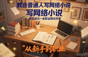 教会普通人写网络小说，助您成为一名职业网文作家-琴书聊项目