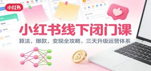 小红书线下闭门课：算法，爆款，变现全攻略，三天升级运营体系-琴书聊项目
