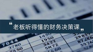 老板能听得懂的财务决策课，报表解读、数据洞察、风险识别，用财务驱动业务增长-琴书聊项目