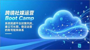 跨境社媒运营Boot Camp：系统规避平台封禁风险，建立可长期、稳定运营的账号矩阵体系-琴书聊项目