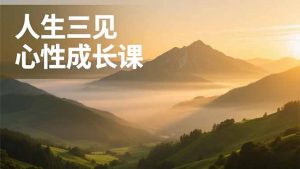 人生三见心性成长课，见天地众生自己，搞透人性安顿身心，活出清晰自我，内在富足无价-琴书聊项目