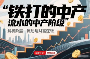 付费文章:铁打的中产,流水的中产阶级-琴书聊项目