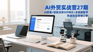 AI外贸实战营27期，AI获客+智能谈单+SOP转化+全链路教学，快速搞定跨境订单-琴书聊项目